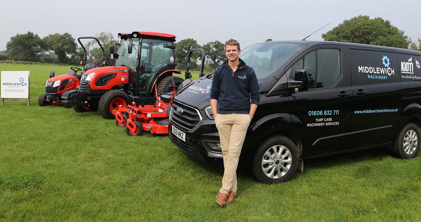 Peter hough with van and kioti tractors