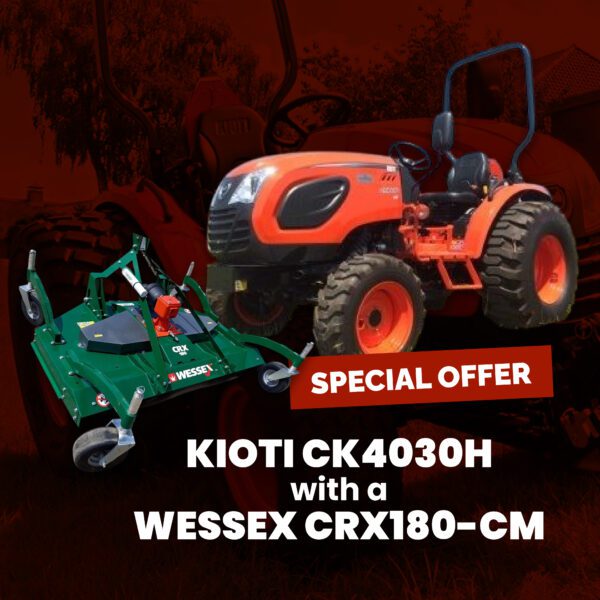 Special bundle of kioti ck4030h with a wessex crx180-cm
